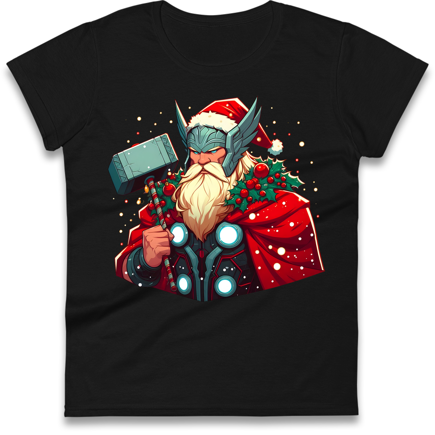 Viking Thor Santa Ladies Shirt