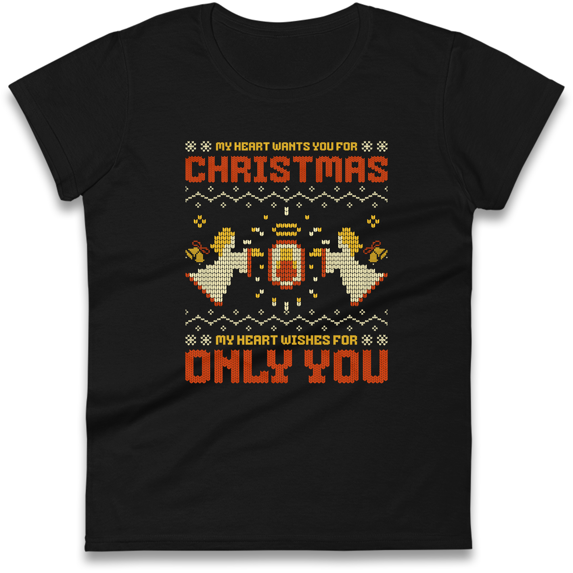 My Heart Wants You For Christmas Only You Christmas Ladies Shirt