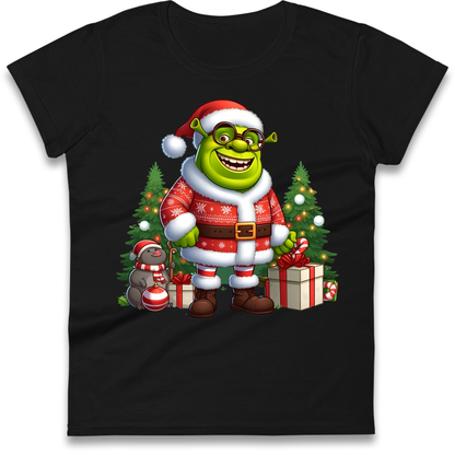 Shrek Santa Claus Presents Ladies Shirt
