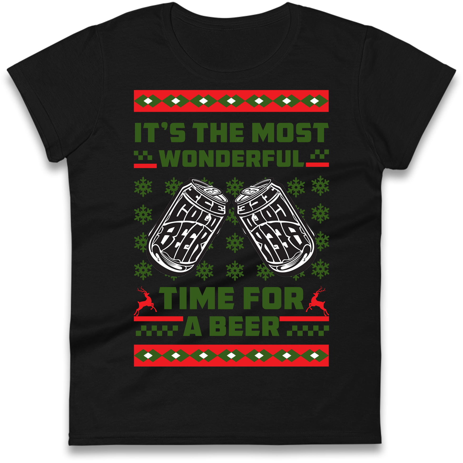 Its The Most Wonderful Time For A Beer Christmas Ladies Shirt