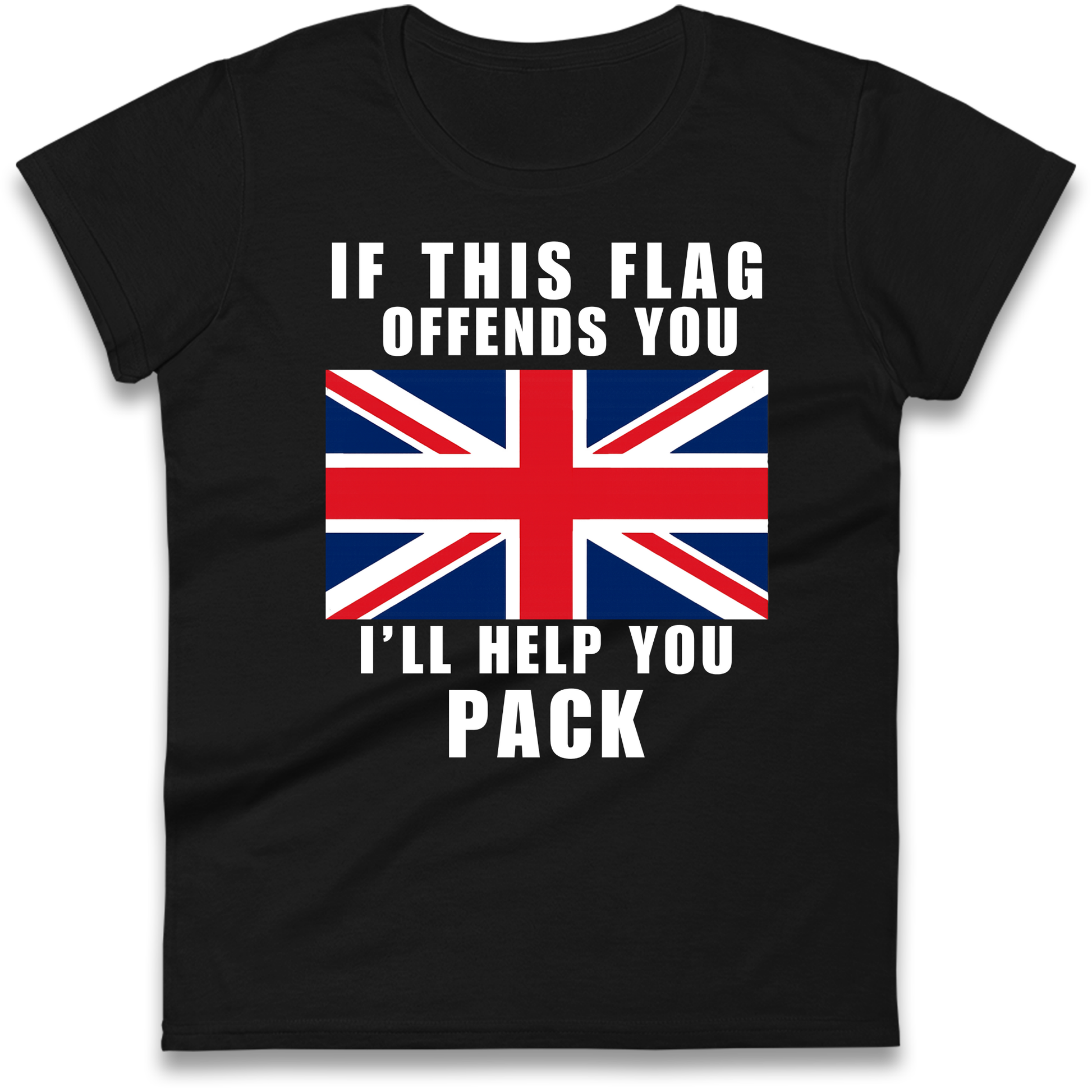 If This Flag Offends You I Will Help You Pack Ladies Shirt