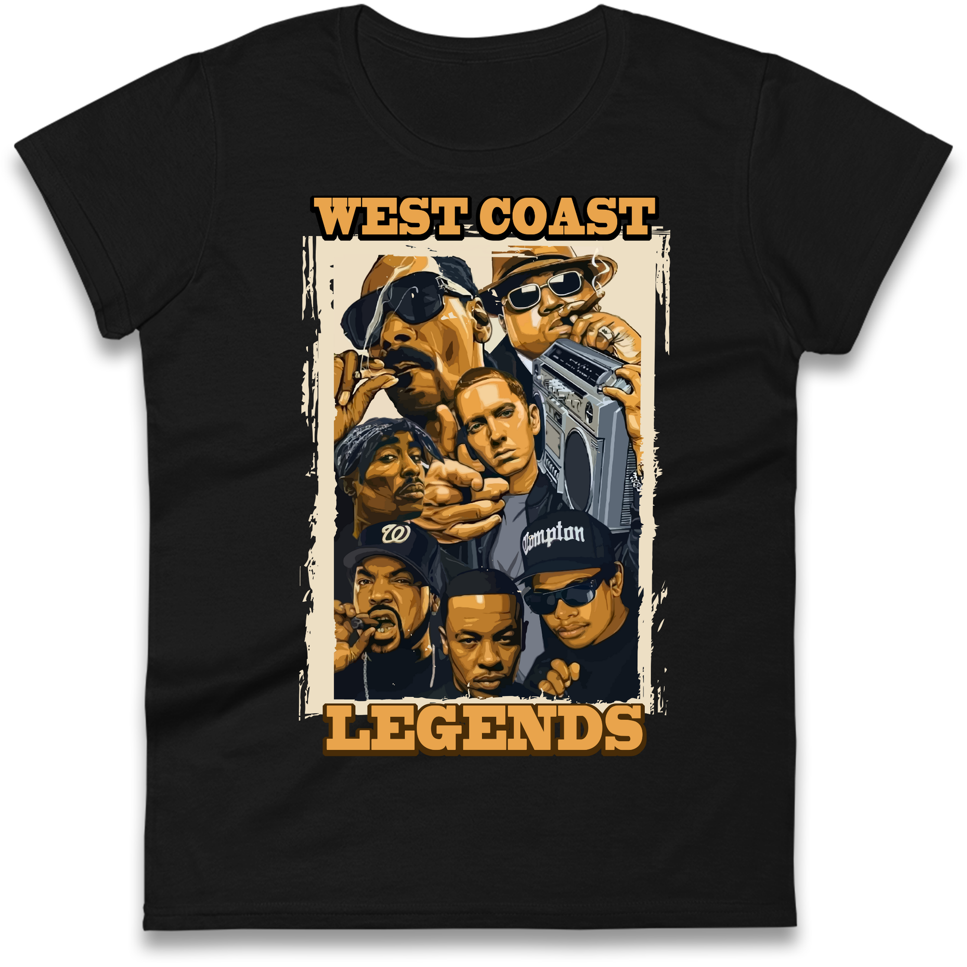 West Coast Legends Rappers Ladies Shirt