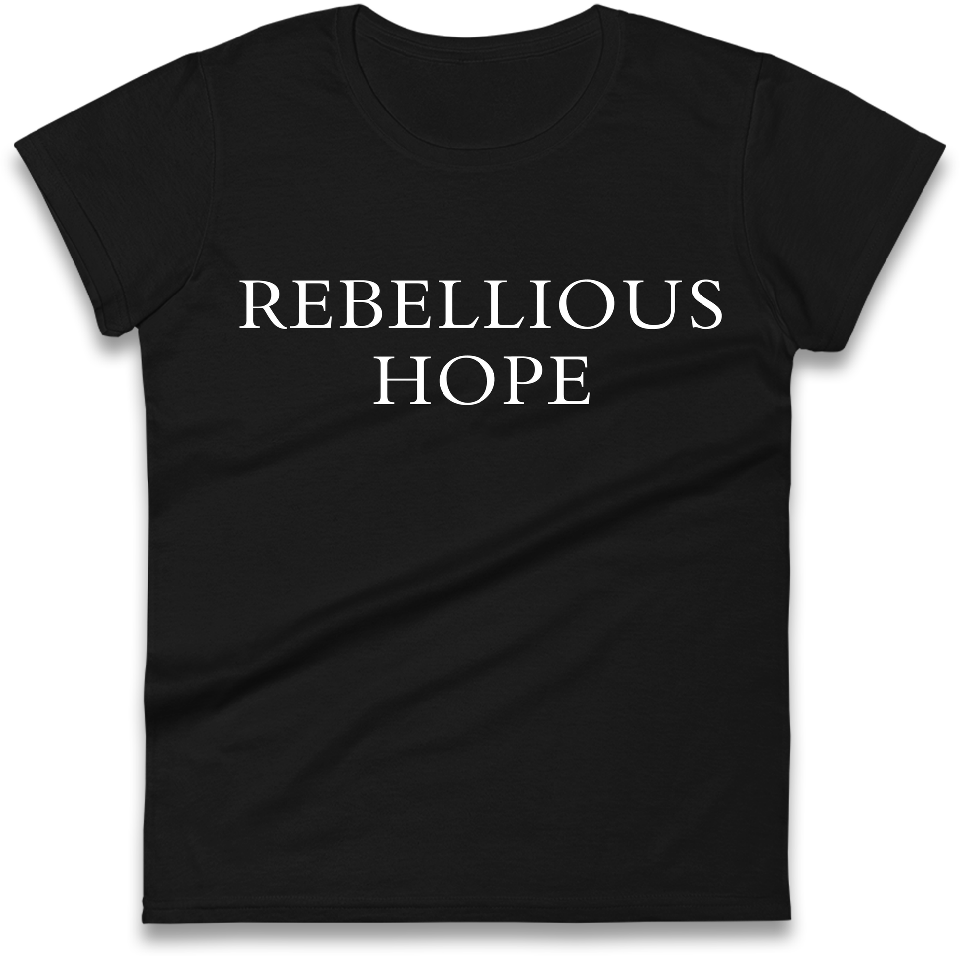 Rebellious Hope Embroidered Ladies Shirt