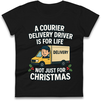 Courier Delivery Driver Christmas Ladies Shirt