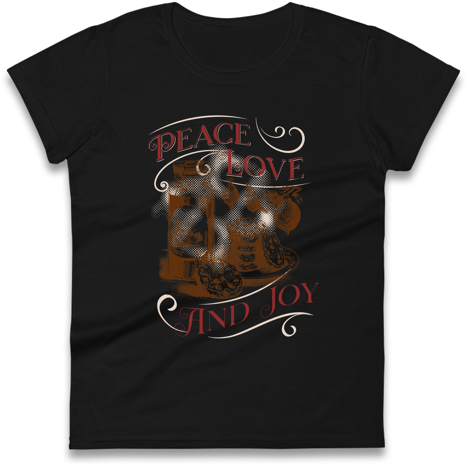 Peace Love And Joy Christmas Ladies Shirt
