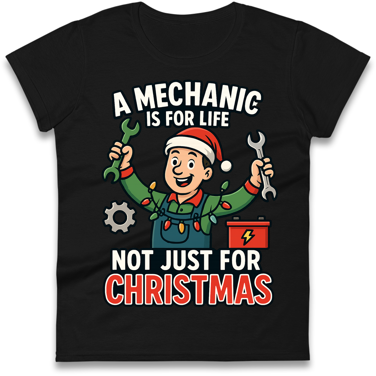 Mechanic Christmas Ladies Shirt