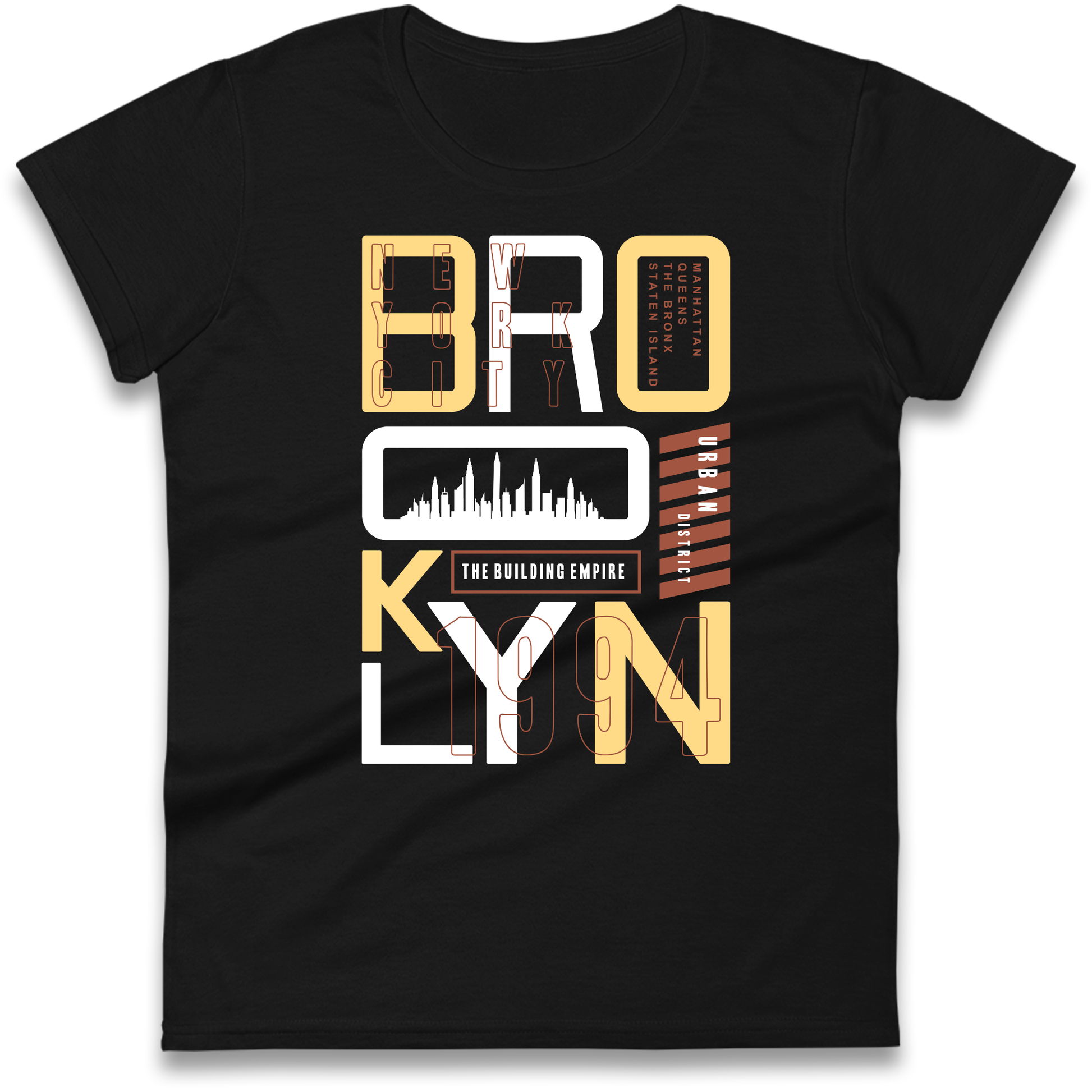 Brooklyn New York Urban District Ladies Shirt