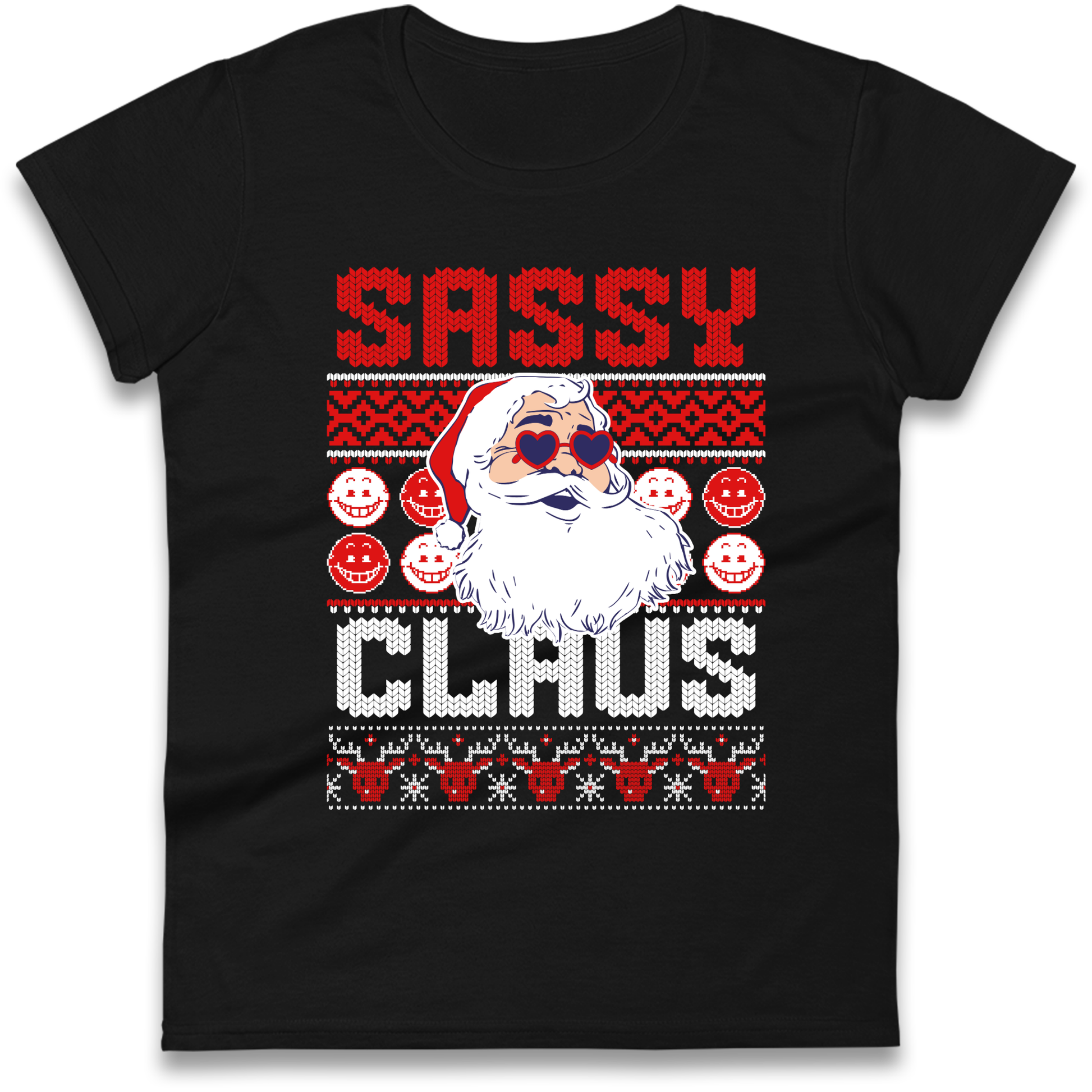Sassy Claus Santa Christmas Ladies Shirt