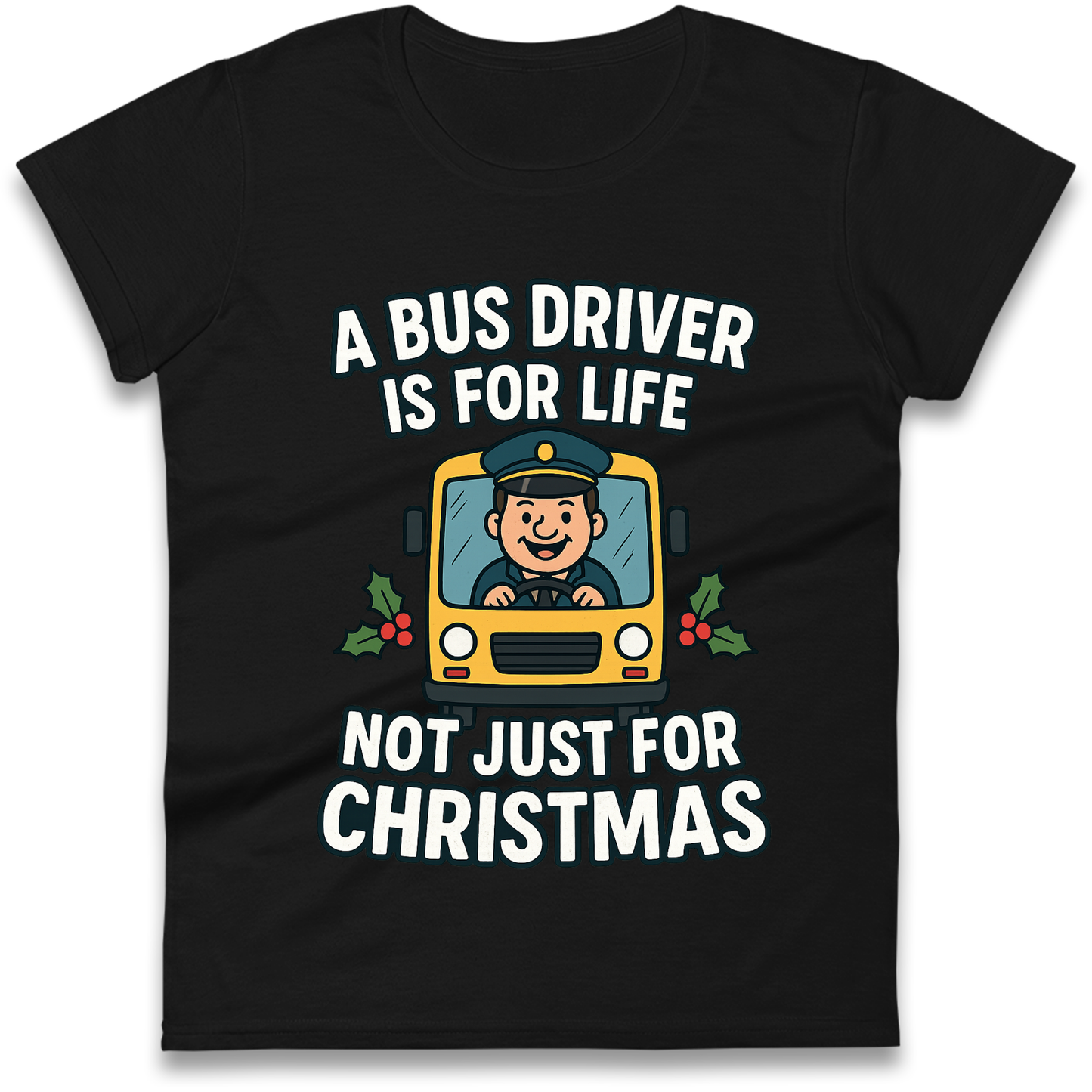 Bus Driver Christmas Ladies Shirt