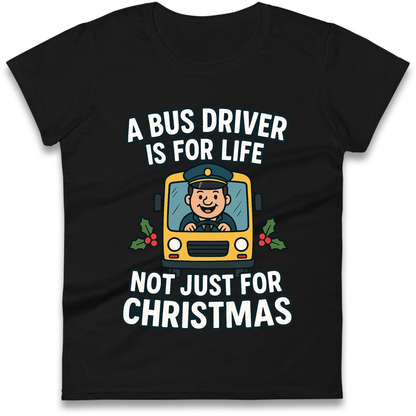 Bus Driver Christmas Ladies Shirt