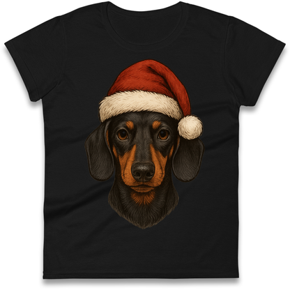 Sausage Dog Christmas Ladies Shirt