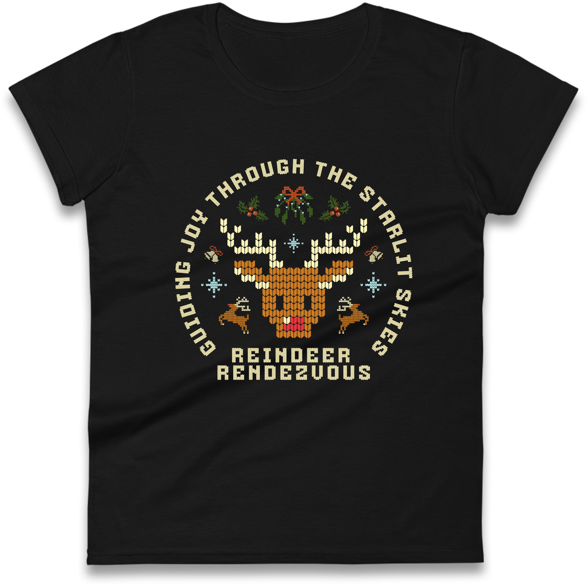 Reindeer Rendezvous Christmas Ladies Shirt