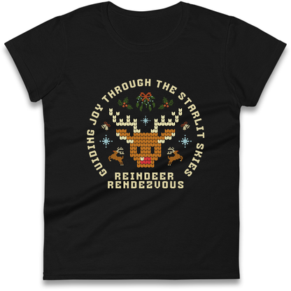 Reindeer Rendezvous Christmas Ladies Shirt