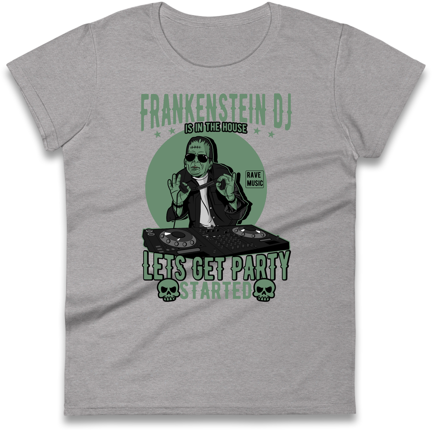 Frankenstein DJ Ladies Shirt