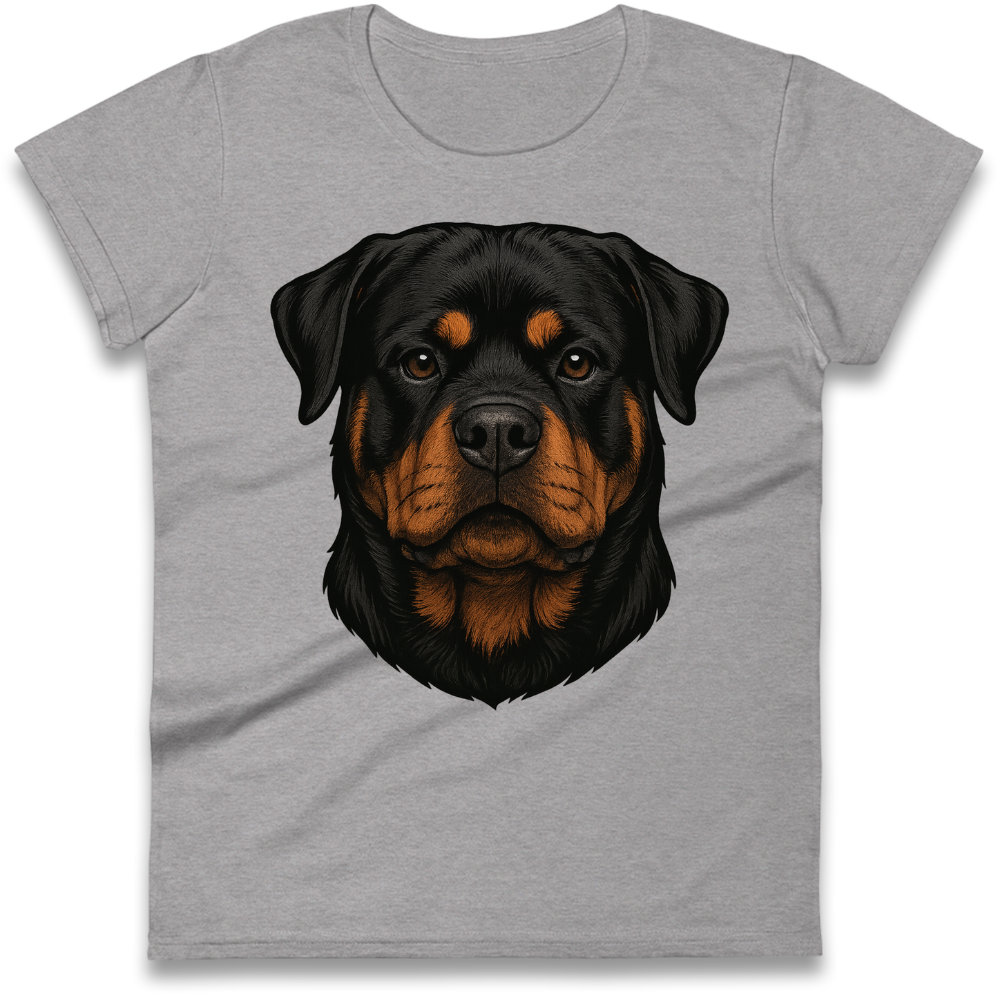 Rottweiler Face Ladies Shirt