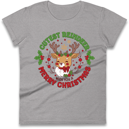 Cutest Reindeer Ladies Shirt
