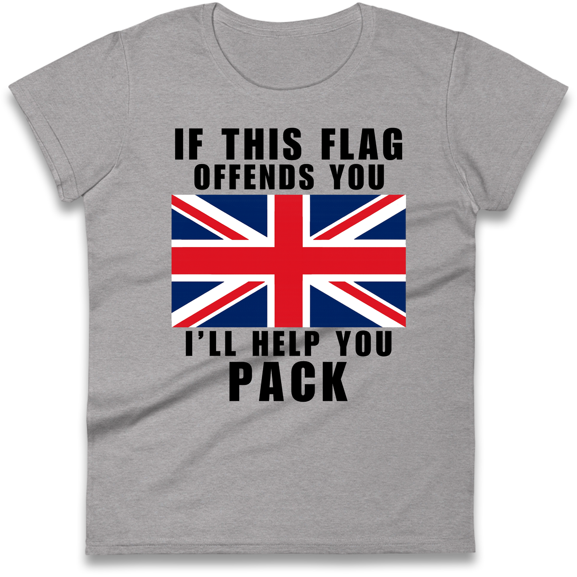 If This Flag Offends You I Will Help You Pack Ladies Shirt
