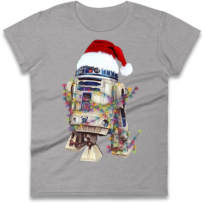 R2D2 Christmas Santa Christmas Ladies Shirt