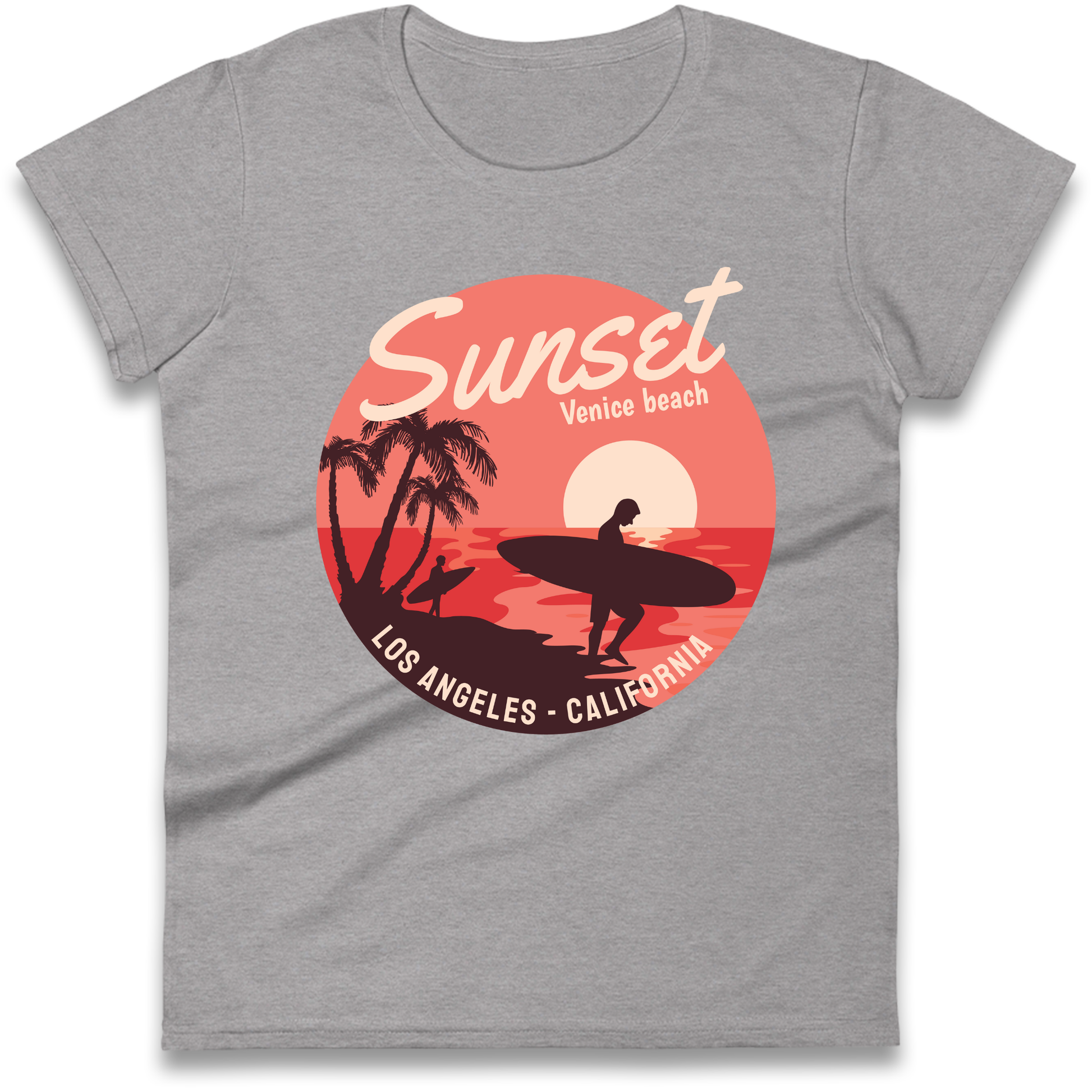 Sunset Venice Beach Ladies Shirt
