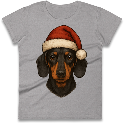 Sausage Dog Christmas Ladies Shirt