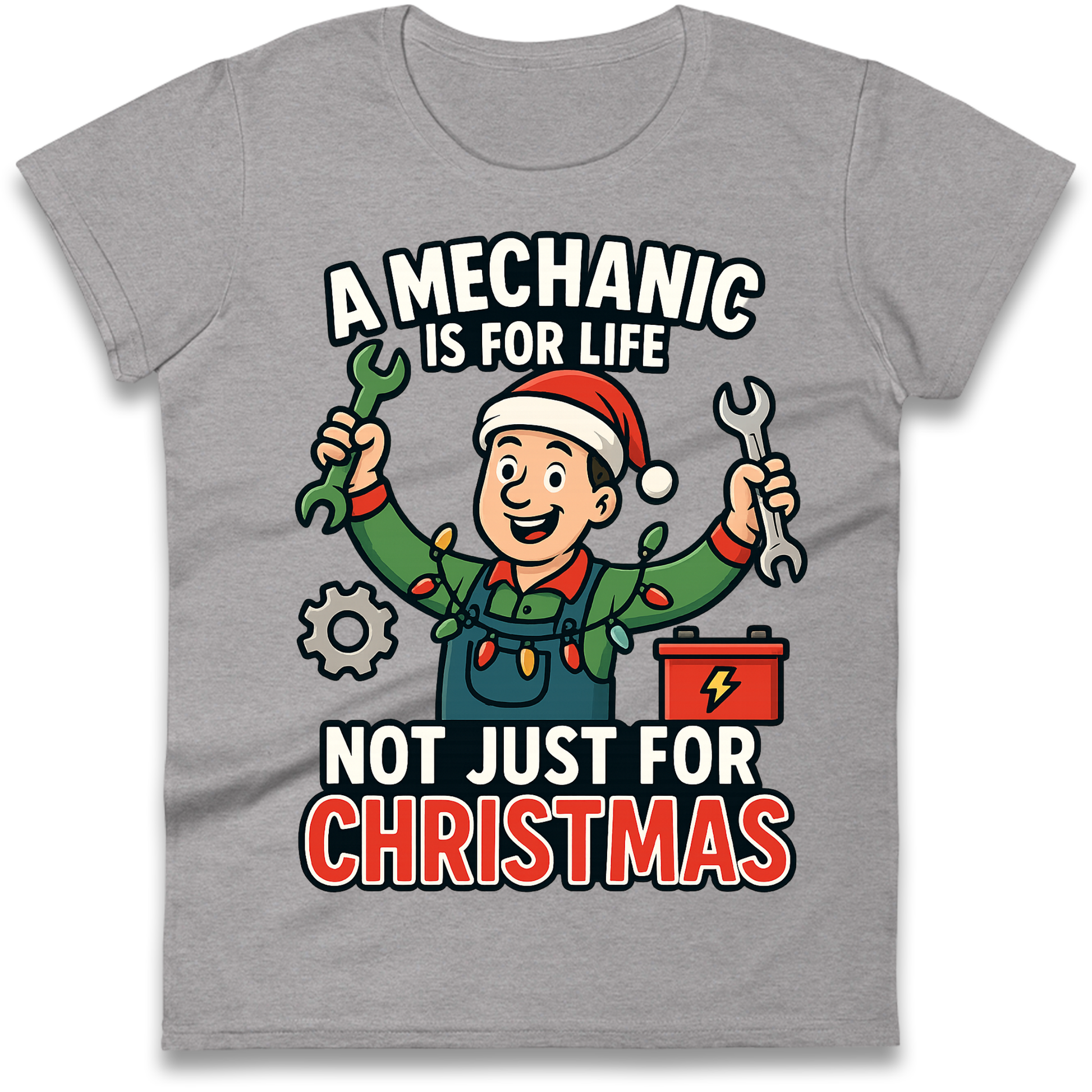 Mechanic Christmas Ladies Shirt