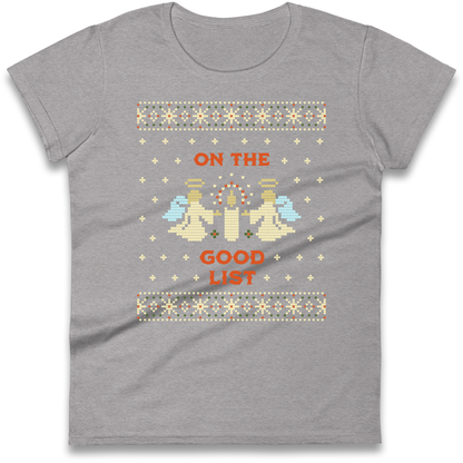 On The Good List Christmas Ladies Shirt