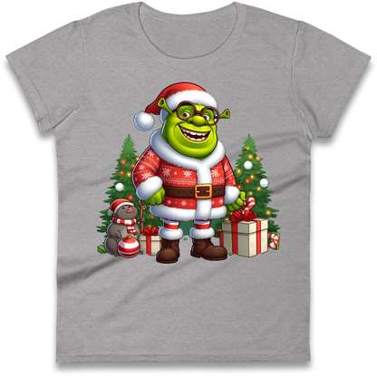 Shrek Santa Claus Presents Ladies Shirt