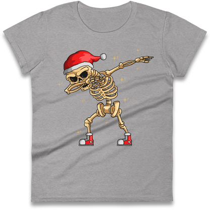 Santa Skellington Dabbing Christmas Ladies Shirt