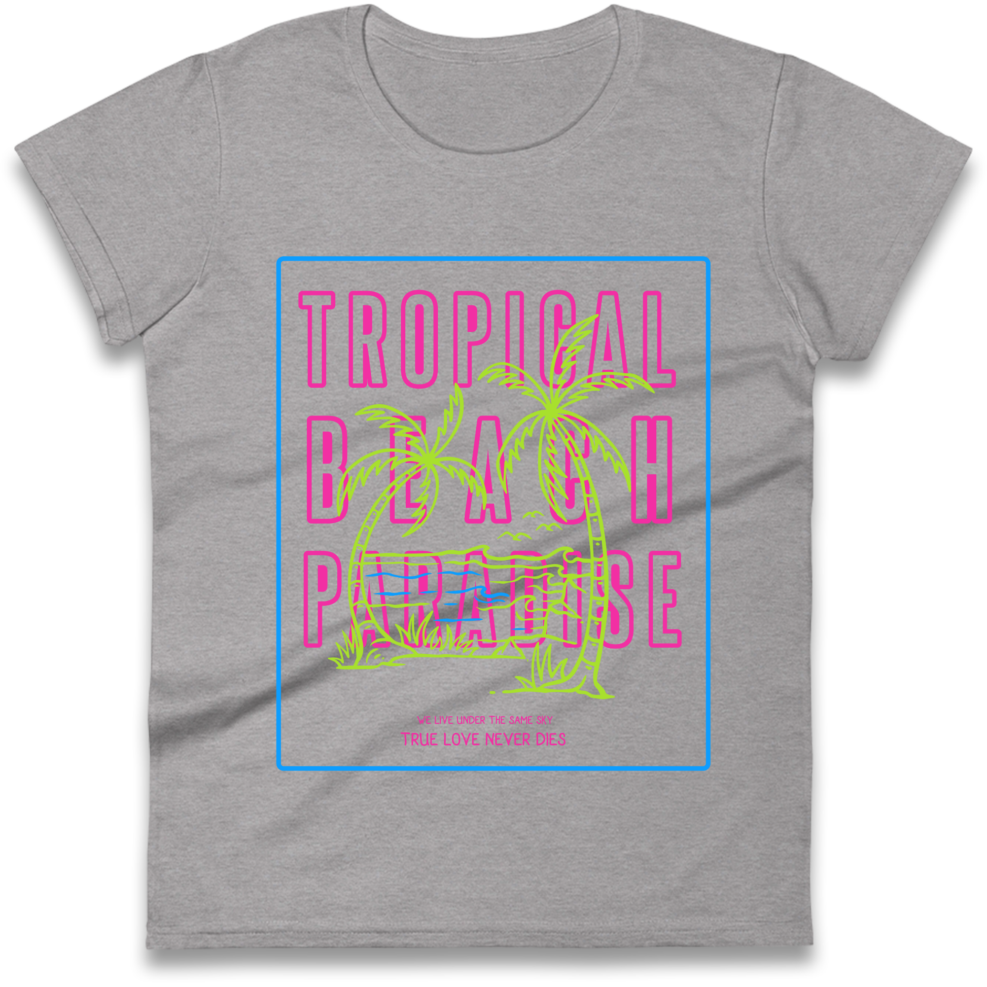Tropical Beach Paradise Ladies Shirt