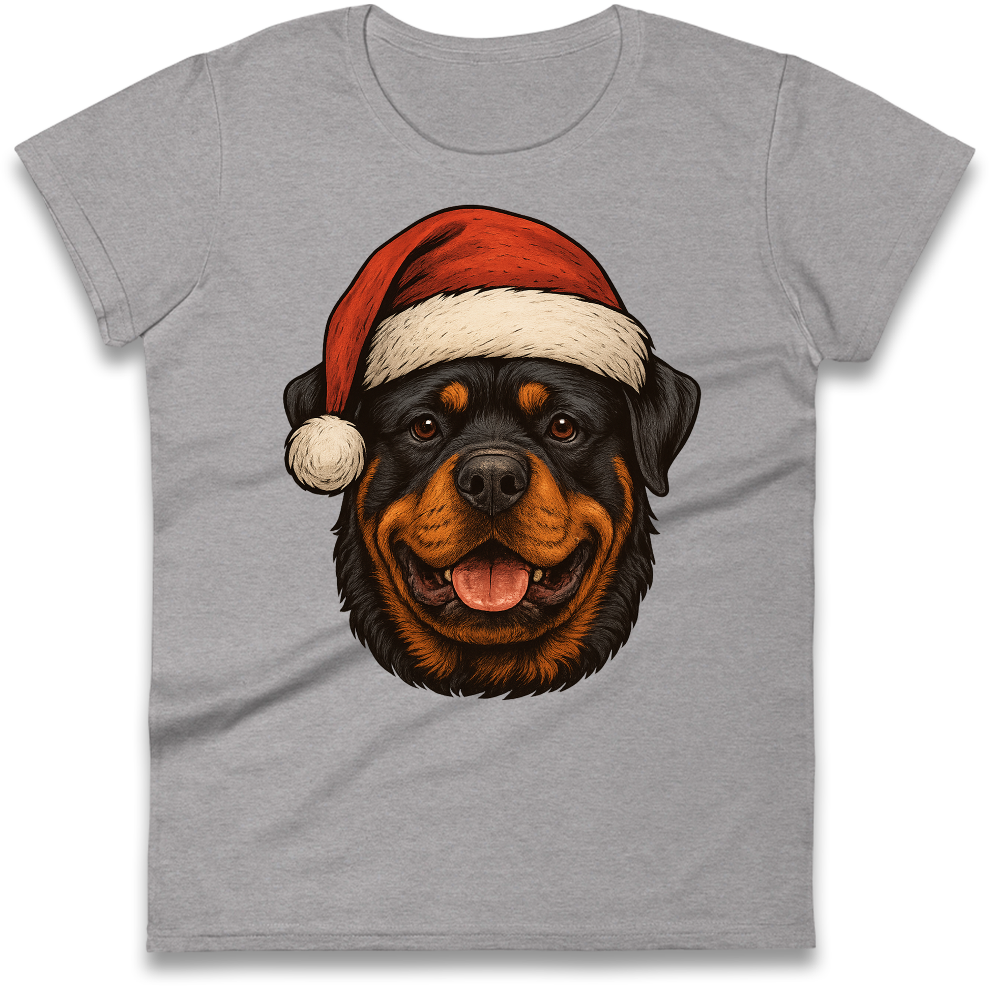 Rottweiler Christmas Ladies Shirt