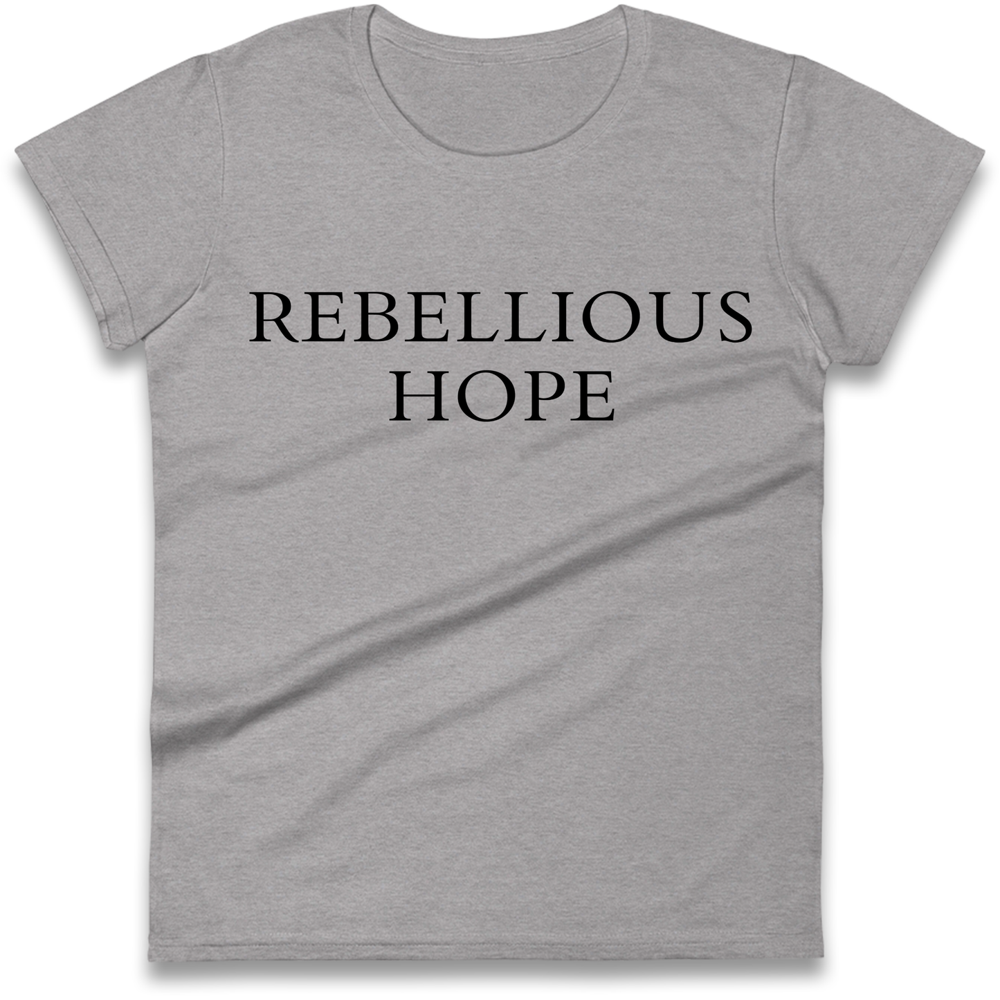 Rebellious Hope Embroidered Ladies Shirt