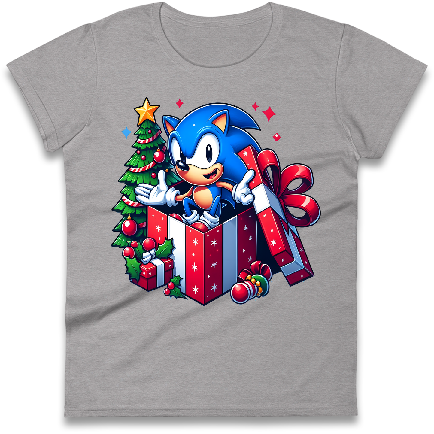 Sonic The Hedgehog Christmas Ladies Shirt
