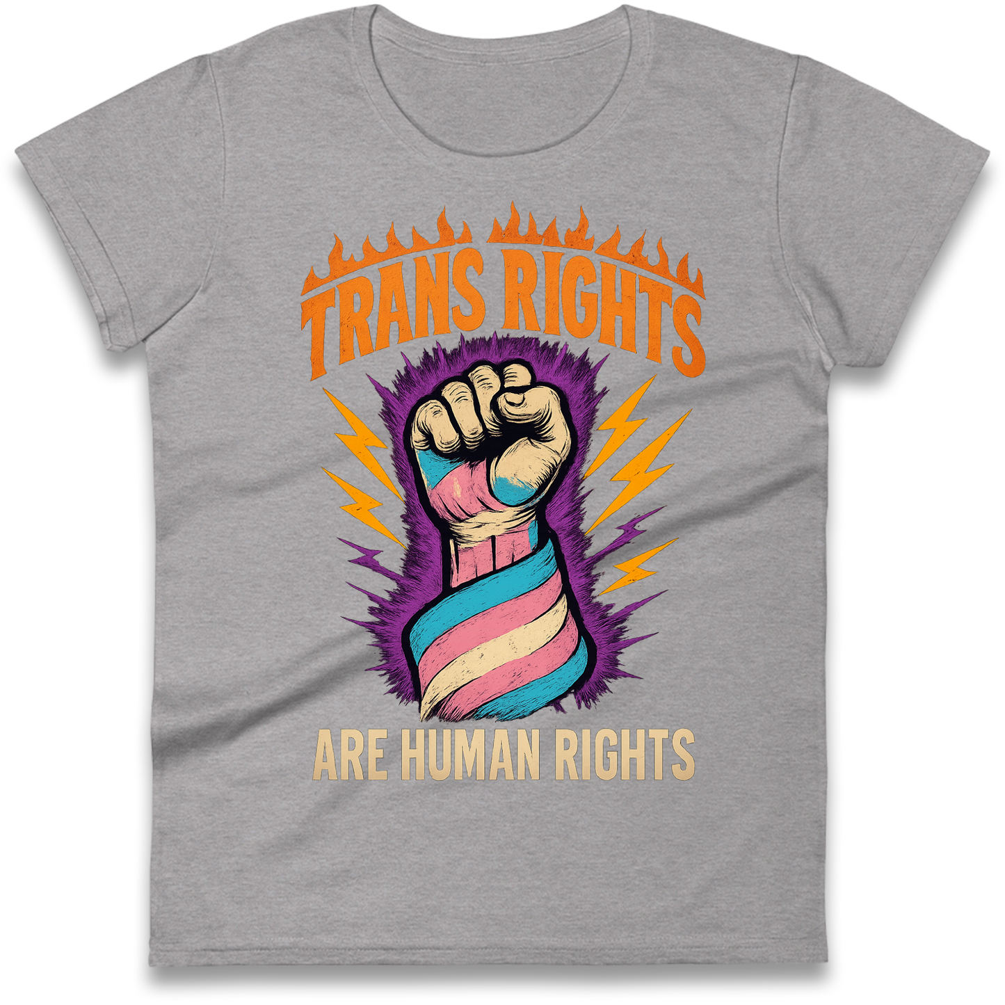 Trans Rights Are Human Rights Ladies Shirt