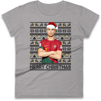 Merry Christmas Ronaldo Ladies Shirt