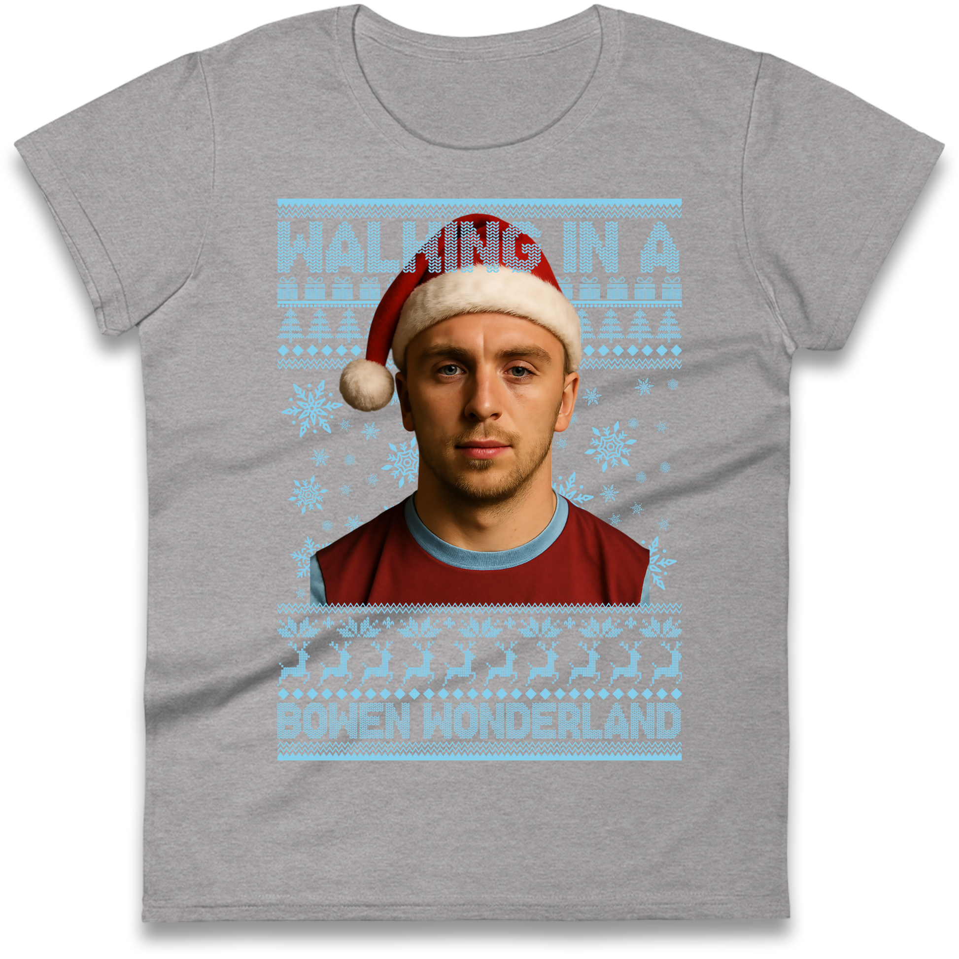 Jared Bowen walking in a Bowen Wonderland Christmas Ladies Shirt