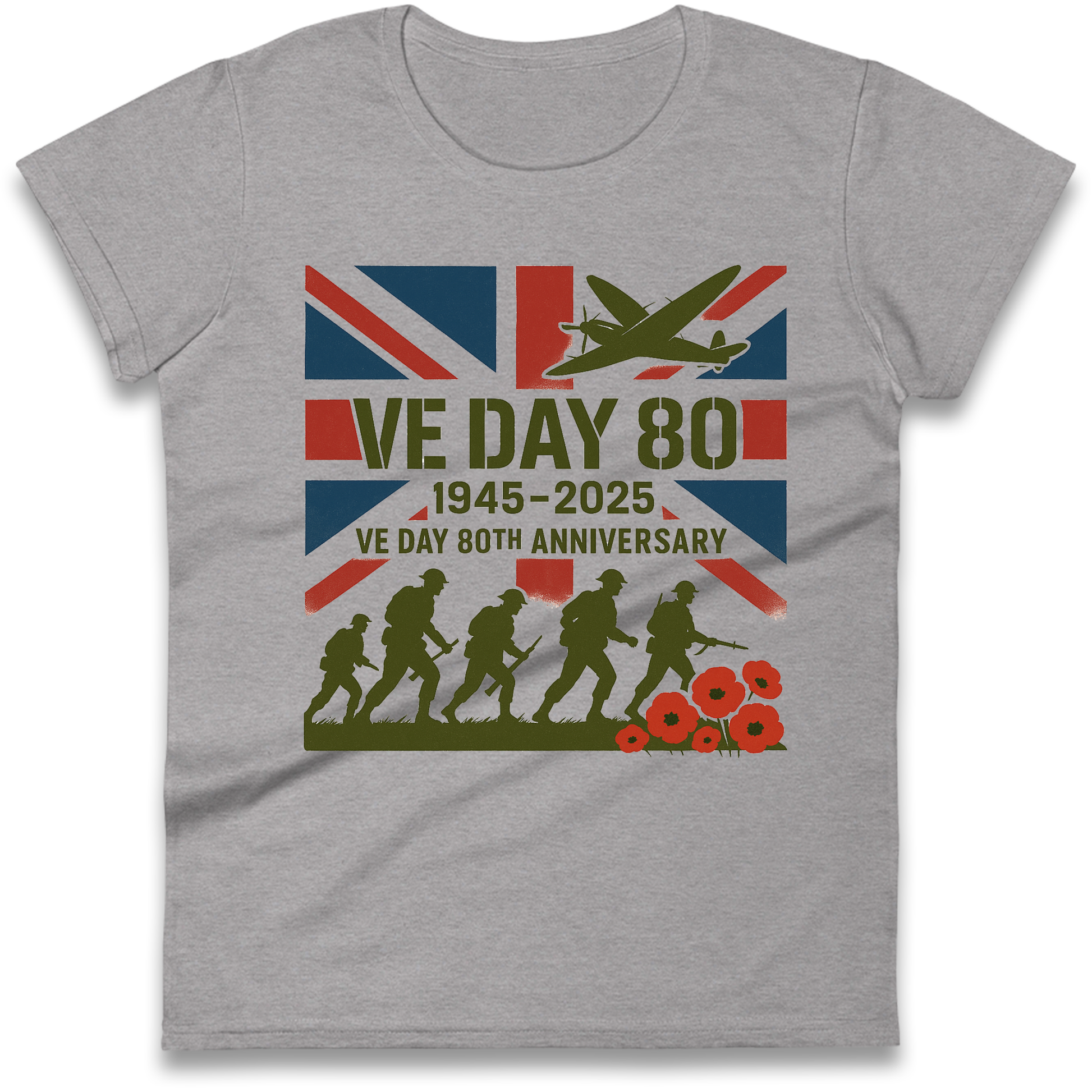 VE Day 80th Anniversary 1945 2025 Ladies Shirt