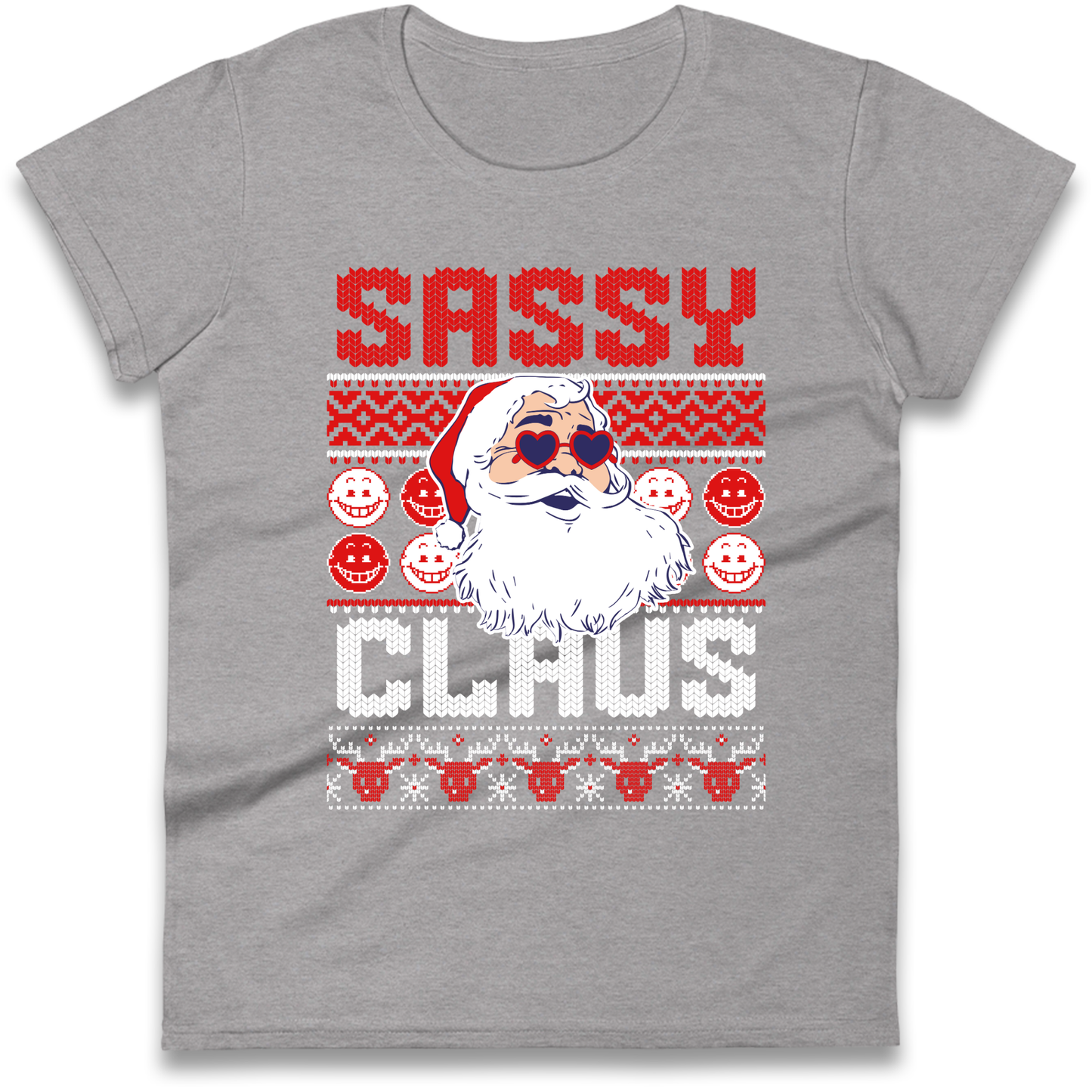 Sassy Claus Santa Christmas Ladies Shirt