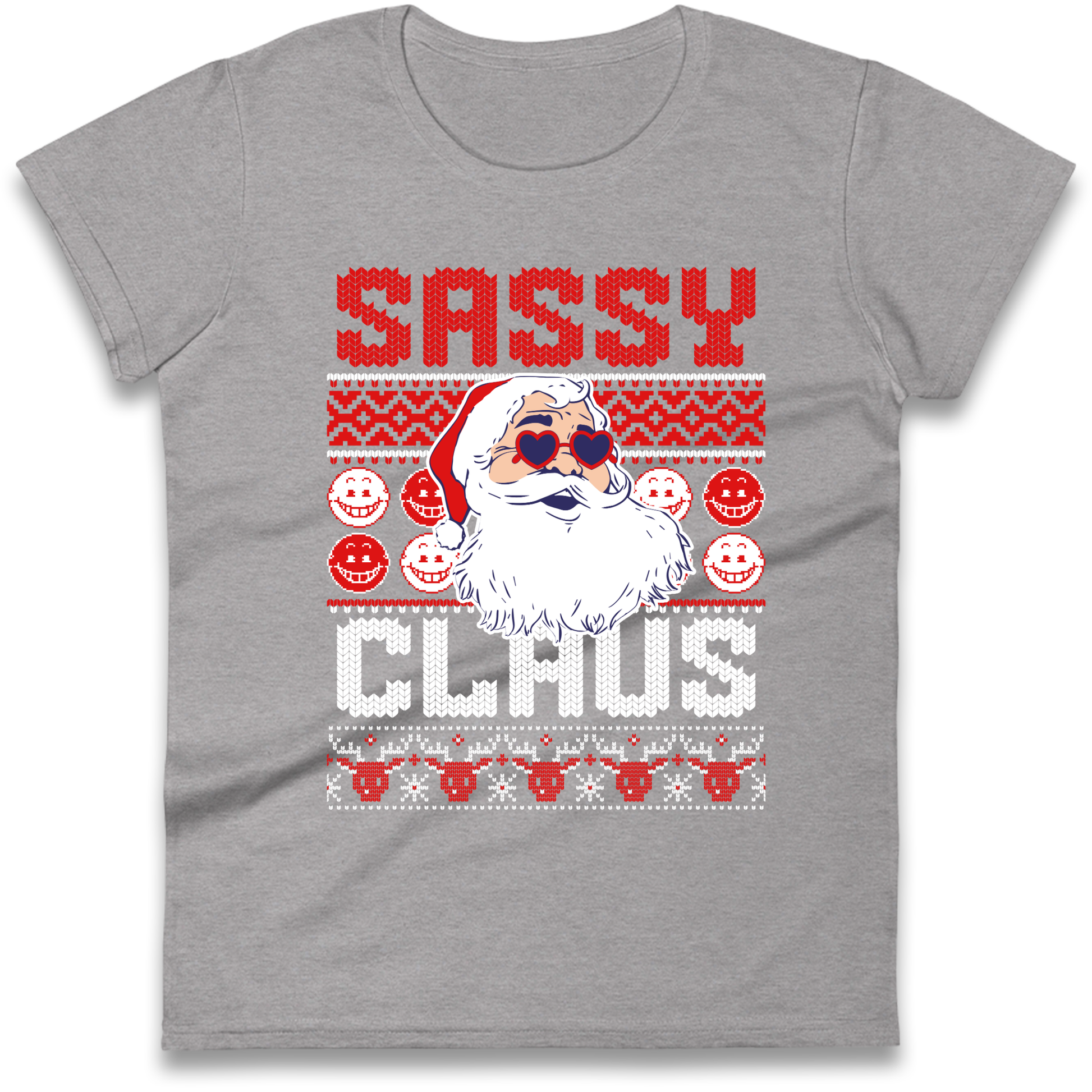 Sassy Claus Santa Christmas Ladies Shirt