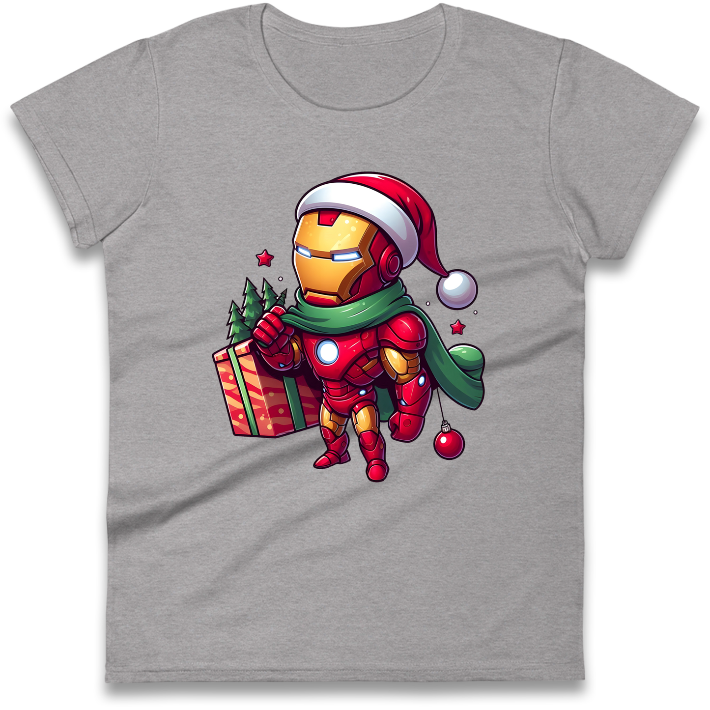 Ironman Santa Ladies Shirt