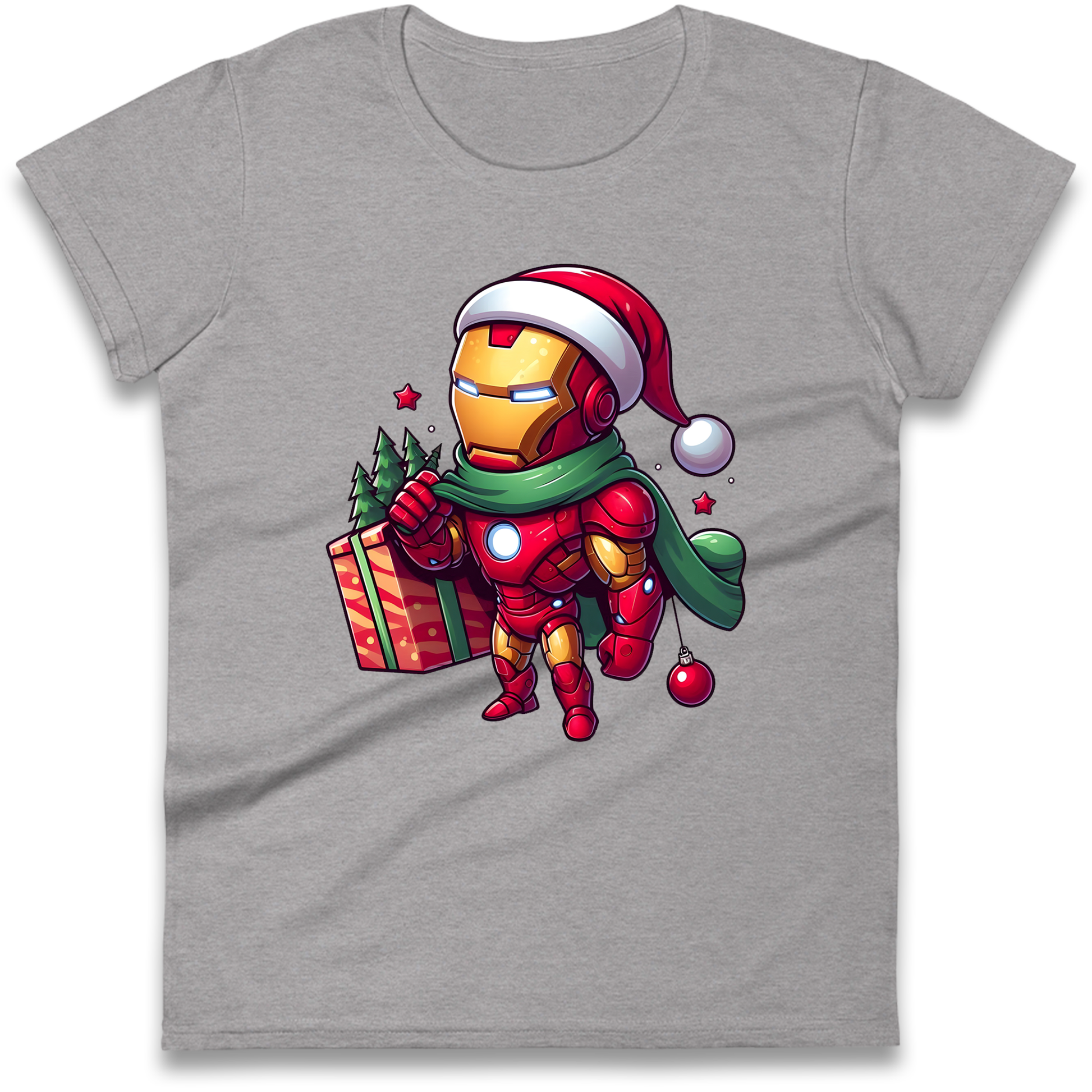 Ironman Santa Ladies Shirt