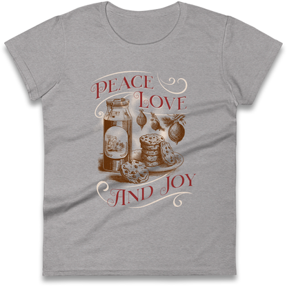 Peace Love And Joy Christmas Ladies Shirt