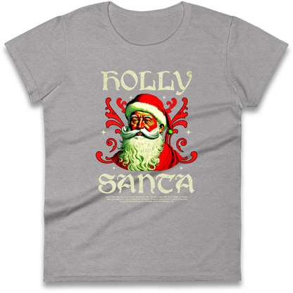 Holly Santa Christmas Ladies Shirt