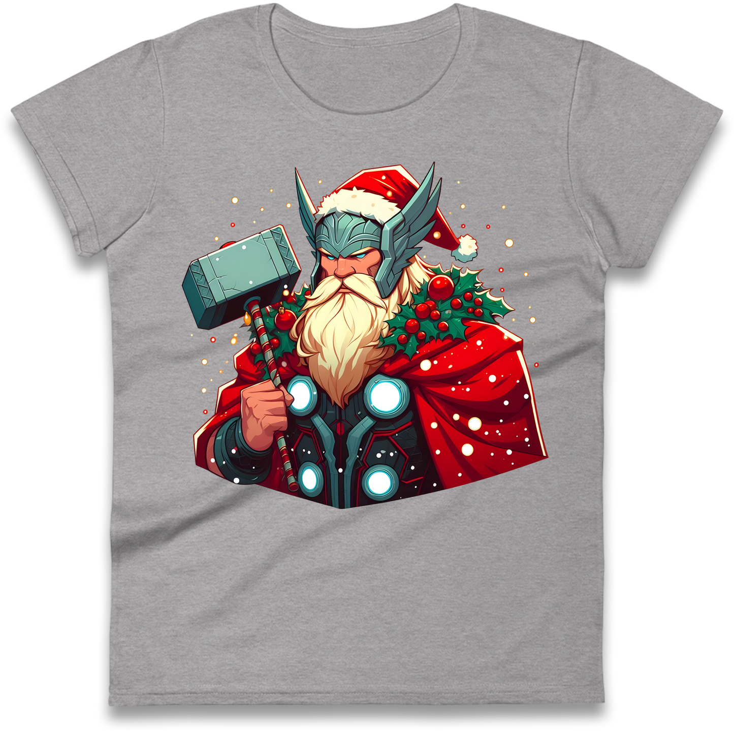 Viking Thor Santa Ladies Shirt