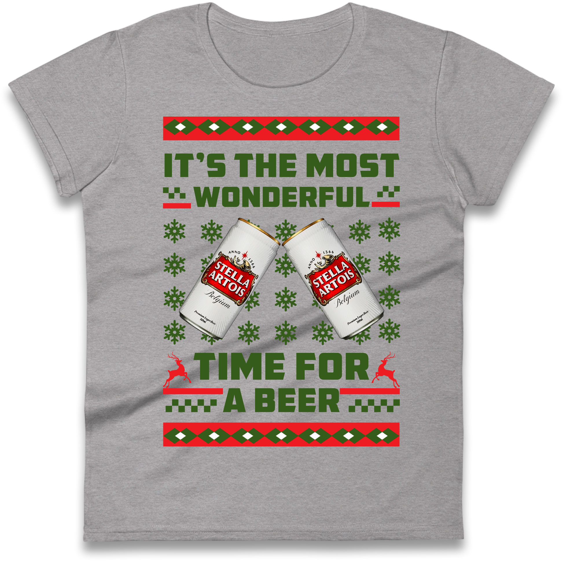 Its The Most Wonderful Time for A Beer Stella Christmas Ladies Shirt