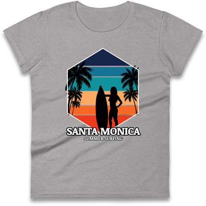 Santa Monica Summer Surfing Ladies Shirt