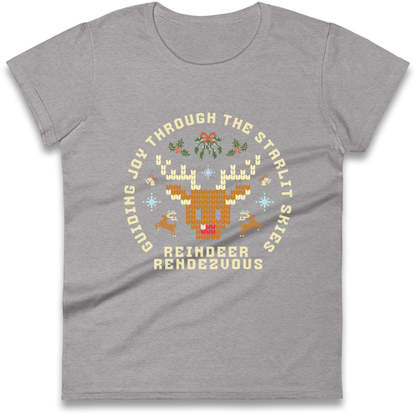 Reindeer Rendezvous Christmas Ladies Shirt