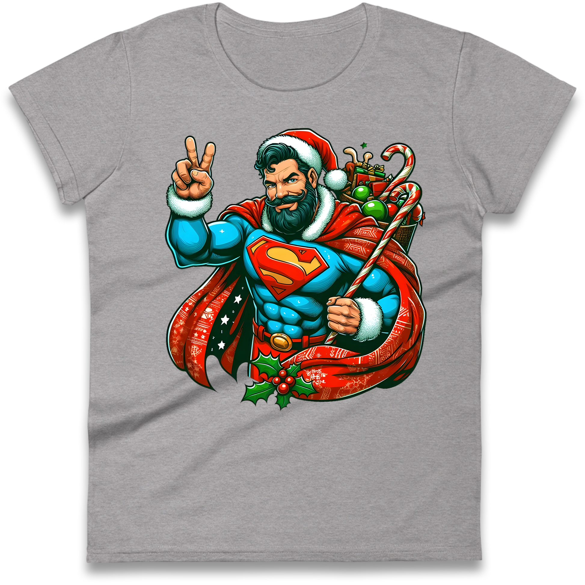 Superman Santa Ladies Shirt
