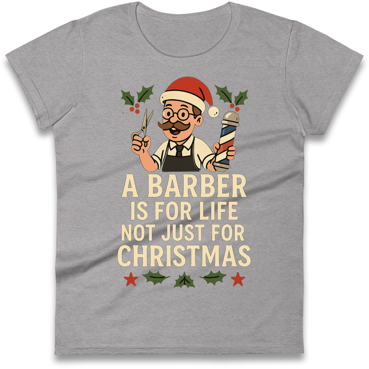 Barber Christmas Ladies Shirt
