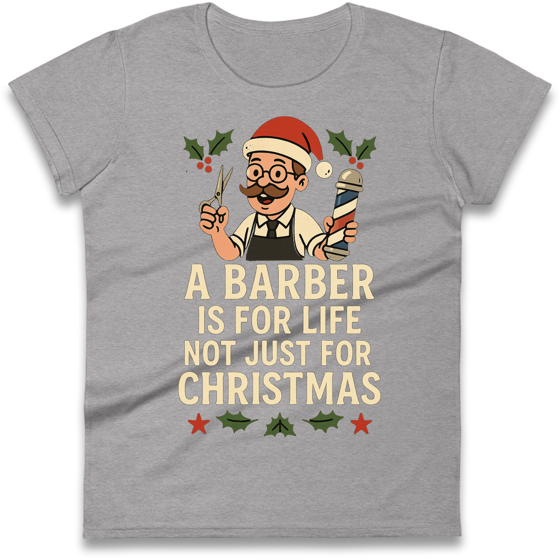 Barber Christmas Ladies Shirt