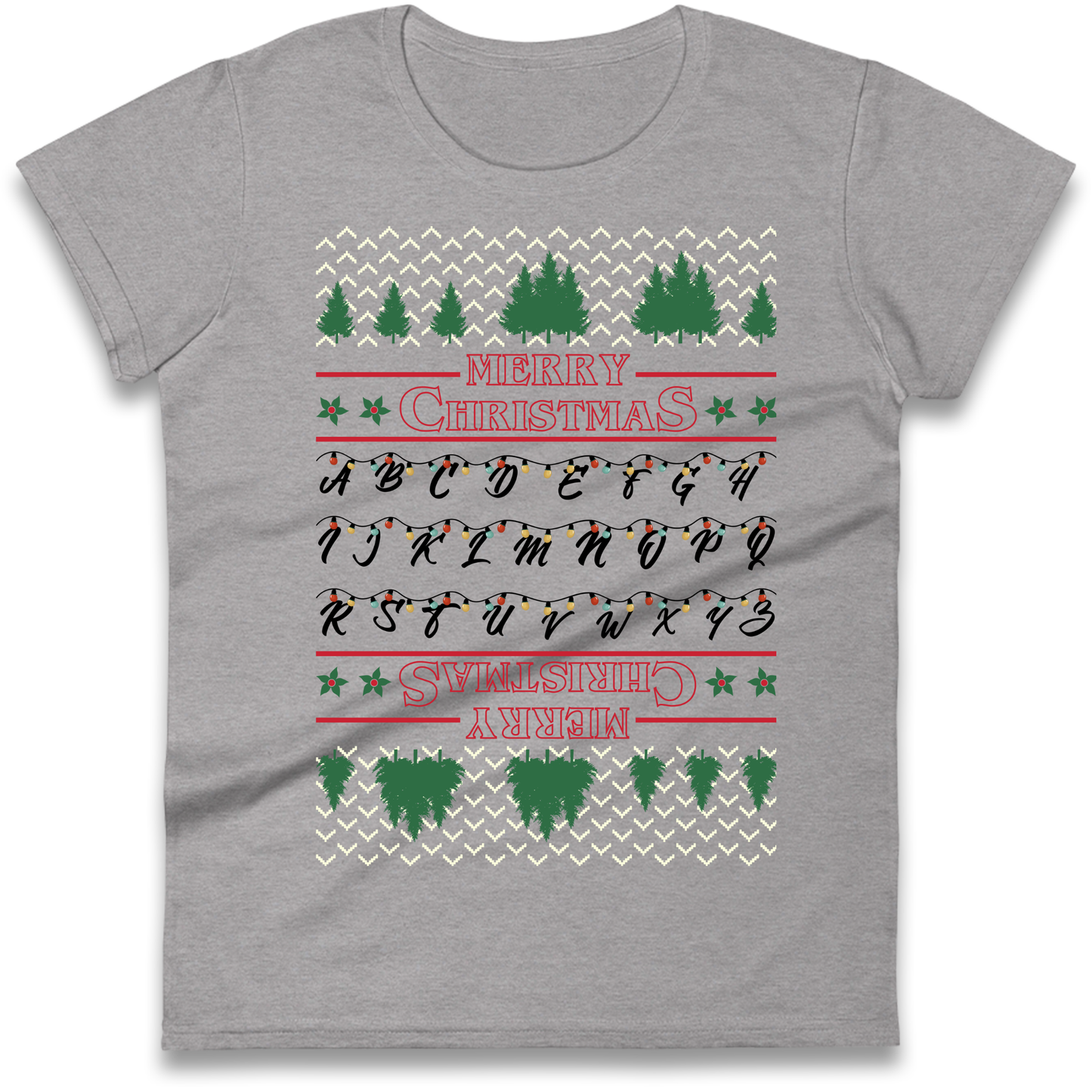 stranger things christmas jumper Ladies Shirt
